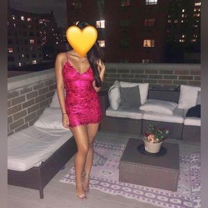 Fucsia and red dress size Small